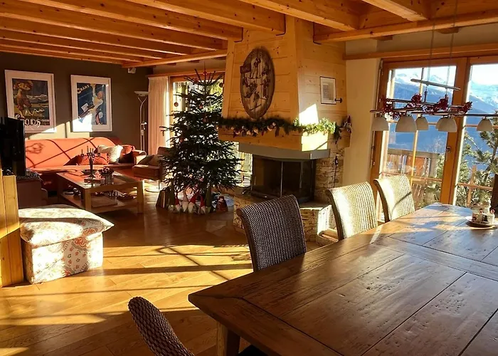Beautiful With Exceptional View Chalet Crans-Montana
